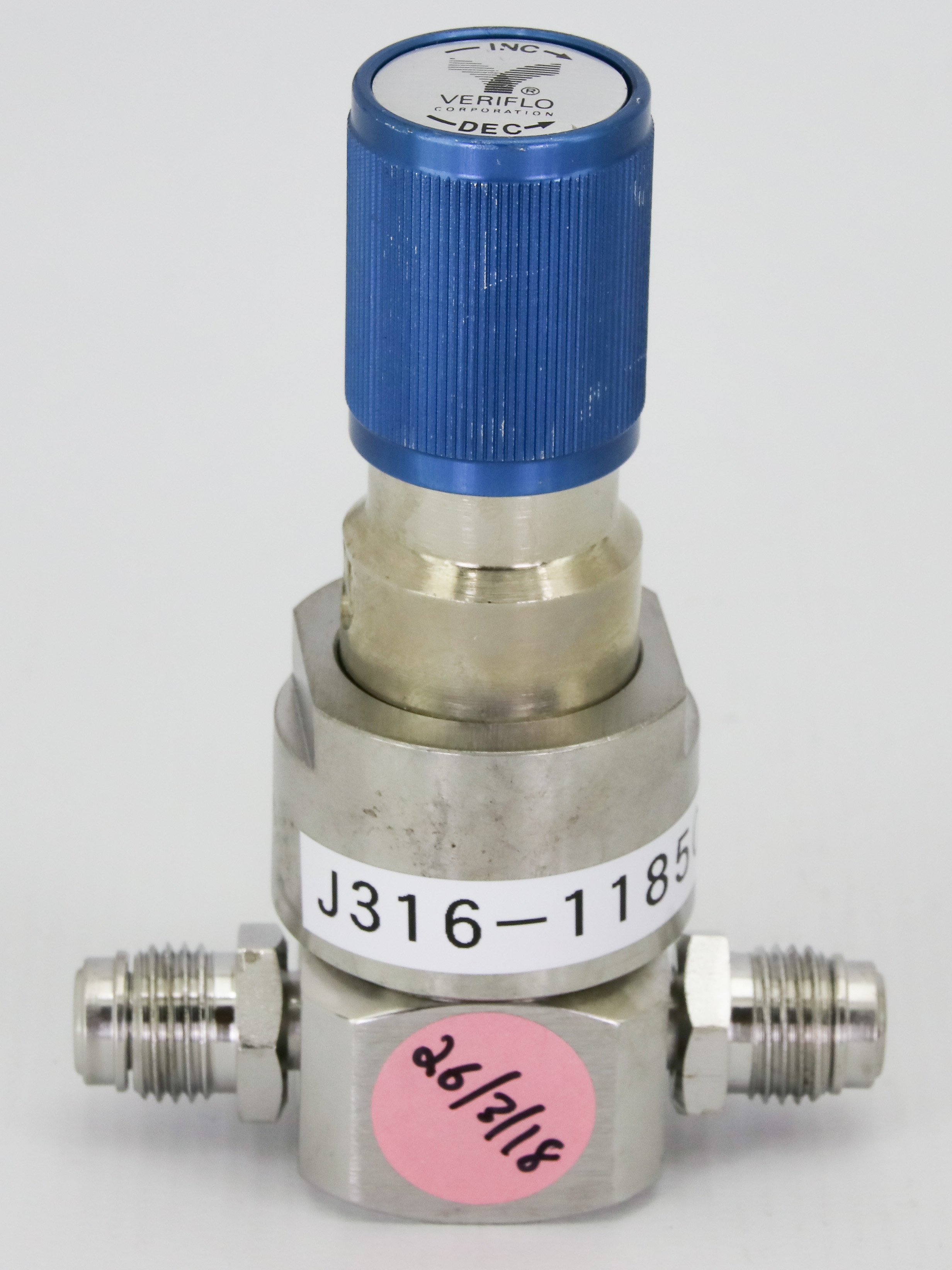 11850 VERIFLO HIGH PURITY LOW PRESSURE REGULATOR P N 45100132